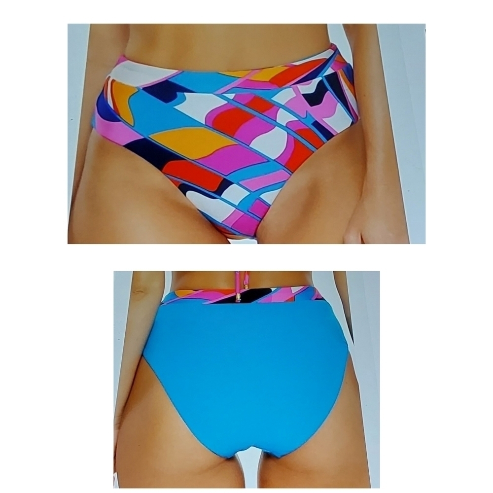 Trina TURK RIO STANDARD HIGH WAIST REVERSIBLE BIKINI BOTTOM SIZE 6